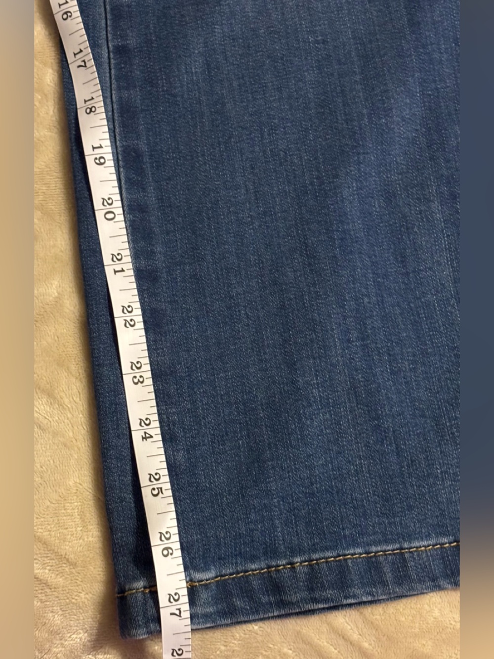 Women’s Straight-Leg Jeans in Dark Blue with Front Patch Pockets - Picture 12 of 14